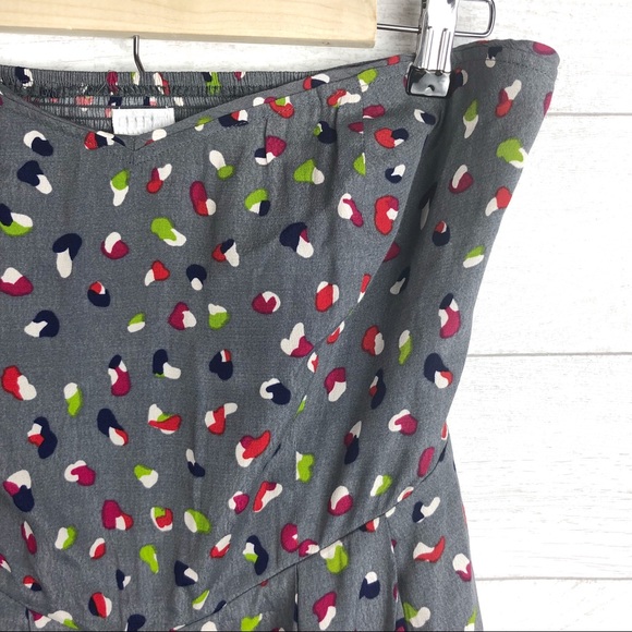 COOPERATIVE Gray Animal Print Strapless Dress - Picture 3 of 8